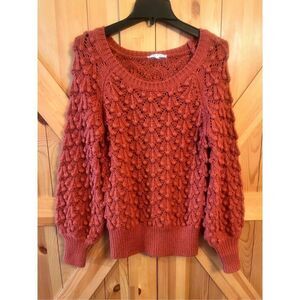 Willow & Clay Womens Orange Sweater long sleeves Small (2783)